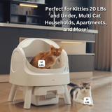 Wumarts Autoscooper 11 Open-Top Self-Cleaning Cat Litter Box，Odor-Free Waste Disposal includes Trash Bags