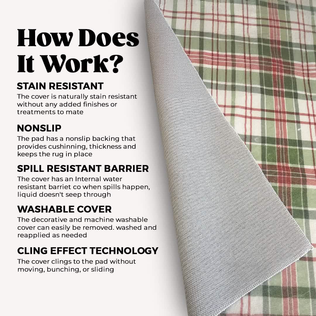 Wumarts Mat® Plaid Washable Area Rugs for Living Room, Bedroom & Dining Room – Modern Soft Low Pile Non Slip Carpet – Pet Friendly Waterproof Foldable Rugs for Home