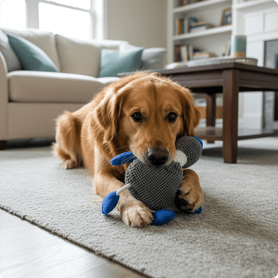Wumarts Mat Duck Dog Toy for Indoor & Outdoor Play – Durable Chenille Plush Dog Toys for Aggressive Chewers, Safe & Fun for All Breeds