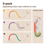 Potaroma Cat Toys Chew Ropes 3Pcs, Safe Teeth Cleaning Toy for Indoor Kittens, Interactive Kitty Toys